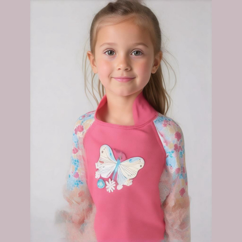 UV Skinz Swim Top for Girls – Pink, Size 4T, UV Protection for Summer & Vacation